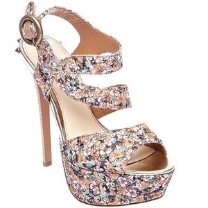 Betsey Johnson Endall floral stacked platform